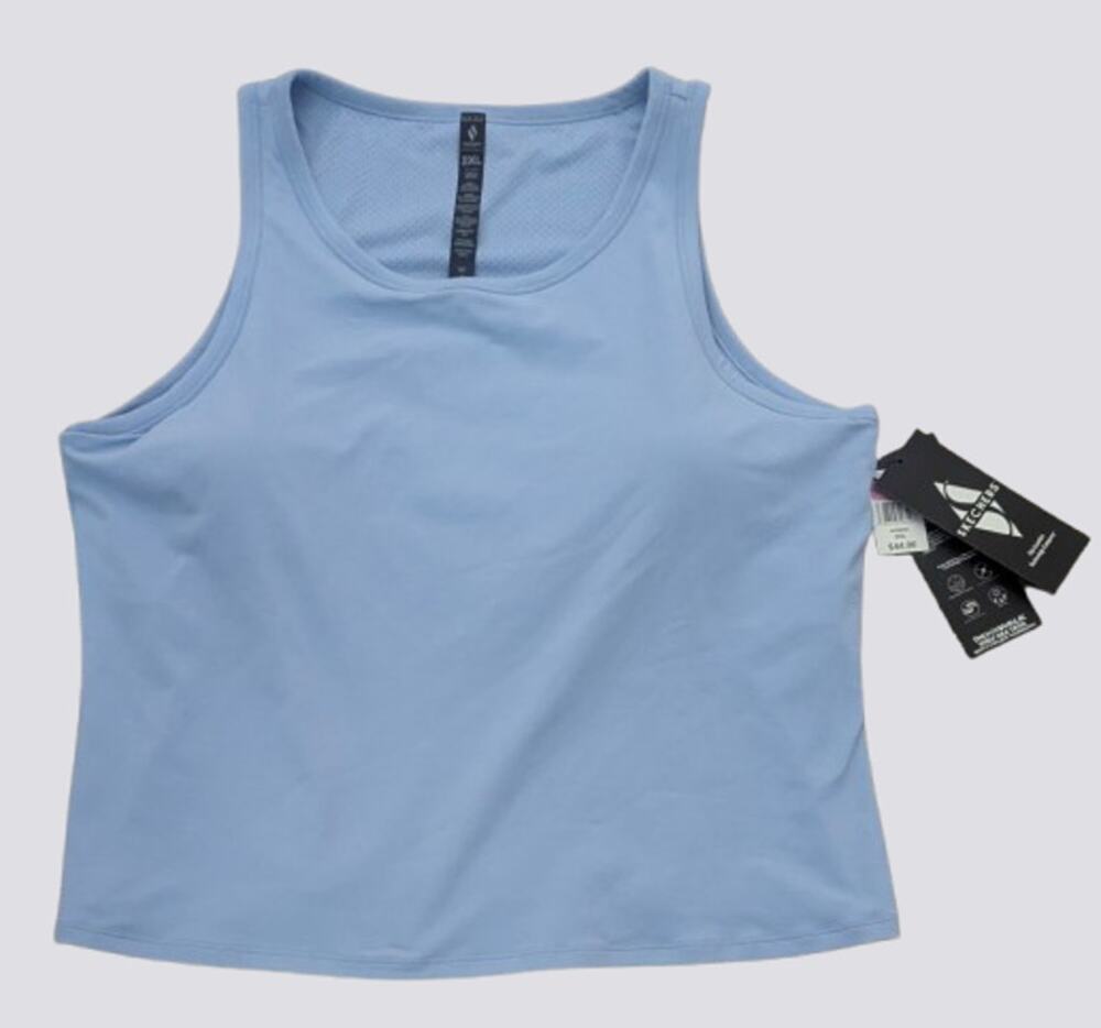 New SKECHERS Plus Size Go Walk Shelf Bra Tank Top Size 2XL